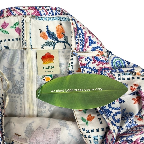 FARM Rio Romantic Bandanas Belted Shorts Large Summer Belted Cotton Paisley Boho - Picture 4 of 8